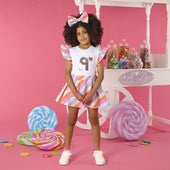 A'Dee Girls Stripe Skort Set